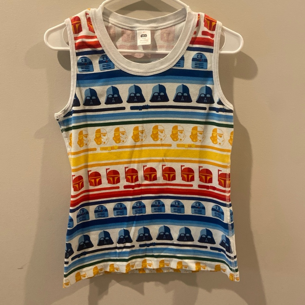 Hanna Andersson Star Wars Tank Top - Red, Blue, Yellow rainbow pajamas M